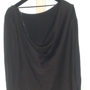 BCBG MAXAZRIA WOMEN'S BLACK SHOULDER BLOUSE